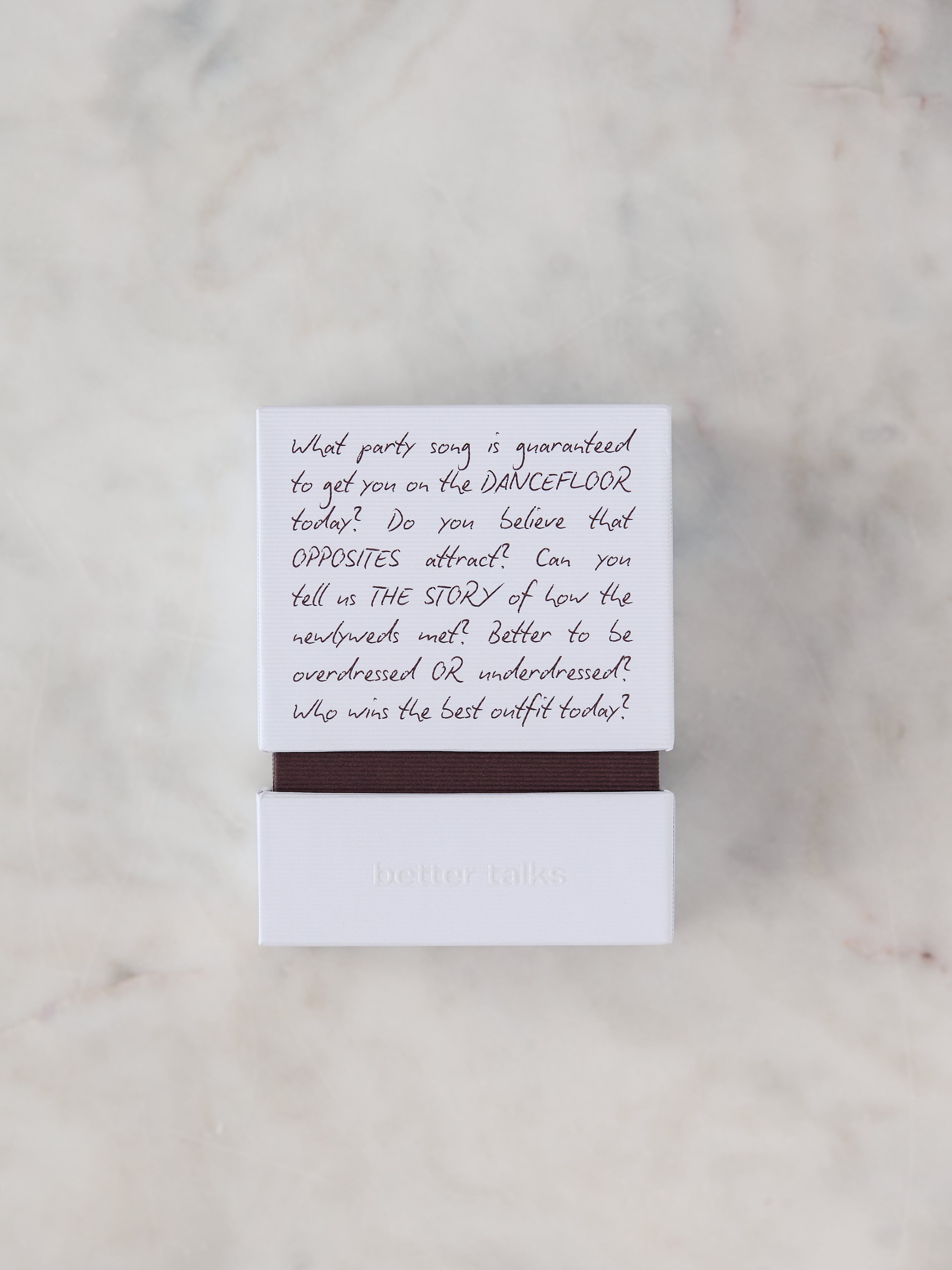 5x Bundle Wedding Conversation Cards English